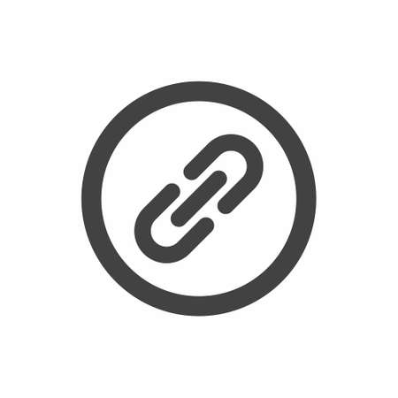 Link icon flat style vector illustrationのイラスト素材