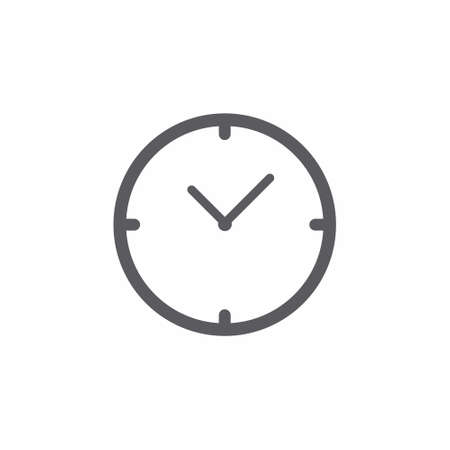 Clock icon flat style vector illustrationのイラスト素材