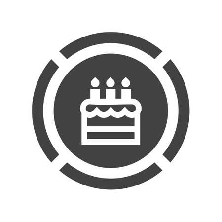 Cake icon flat style vector illustrationのイラスト素材