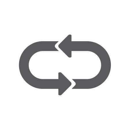 Reload refresh icon flat style vector illustrationのイラスト素材