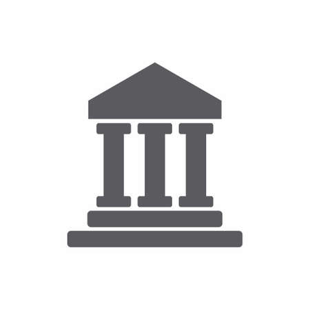 Bank icon flat style vector illustrationのイラスト素材