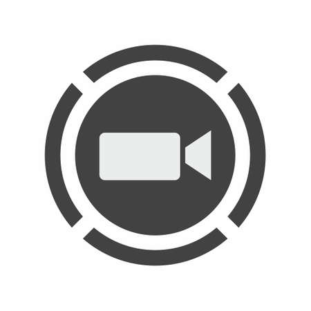 Video camera icon flat style vector illustrationのイラスト素材