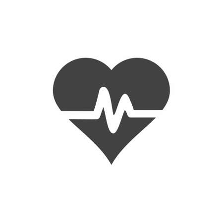 Heart icon flat style vector illustrationのイラスト素材