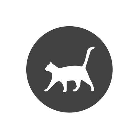 Cat icon flat style vector illustrationのイラスト素材