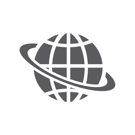 World globe icon flat style vector illustrationのイラスト素材