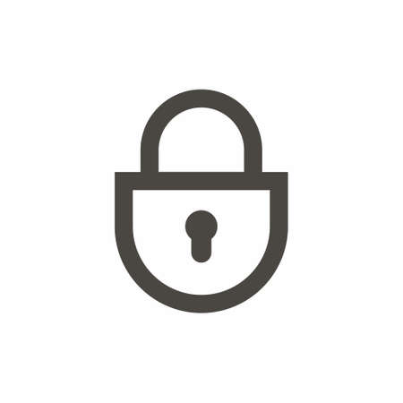 Lock icon flat style vector illustrationのイラスト素材