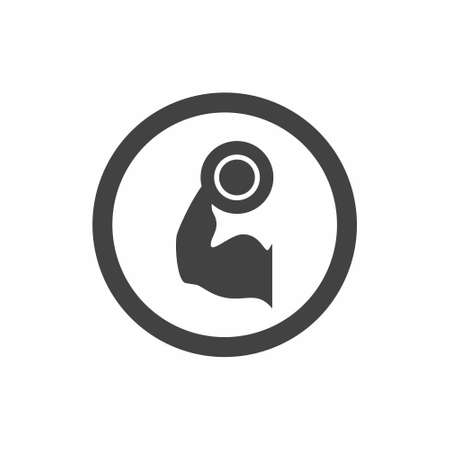 Gym icon flat style vector illustrationのイラスト素材