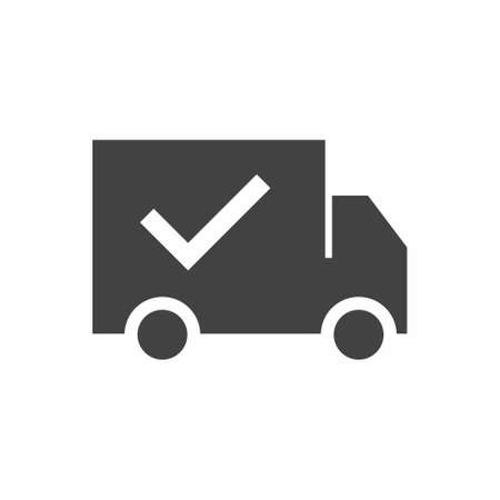Delivery car icon flat style vector illustrationのイラスト素材