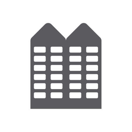 Building icon flat style vector illustrationのイラスト素材