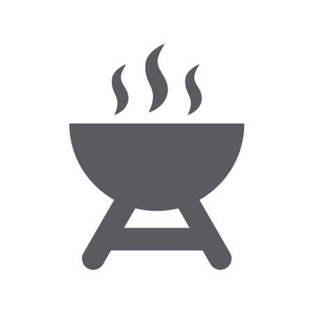Barbecue icon flat style vector illustrationのイラスト素材