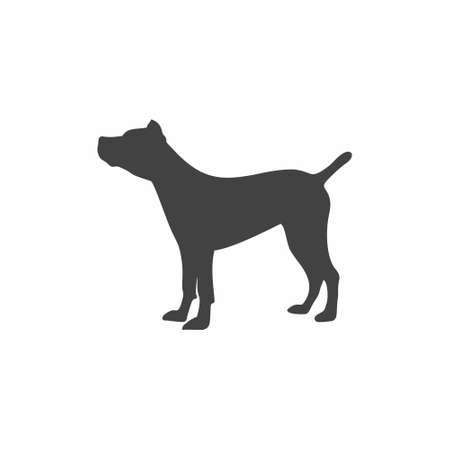 Dog logo icon flat style vector illustrationのイラスト素材