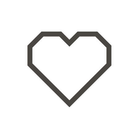 Heart icon flat style vector illustrationのイラスト素材