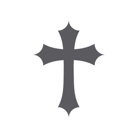 Cross icon Religion sign vector illustrationのイラスト素材