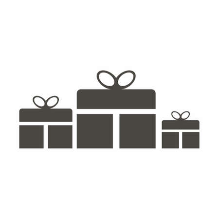 Birthday gift icon flat style vector illustrationのイラスト素材