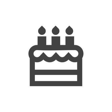 Cake icon flat style vector illustrationのイラスト素材