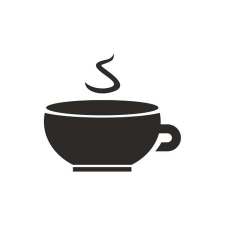 Coffee cup icon flat style vector illustrationのイラスト素材