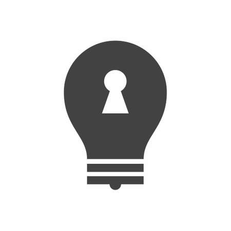 Idea icon flat style vector illustrationのイラスト素材