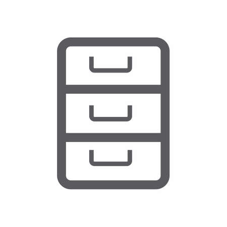 Archive furniture icon flat style vector illustrationのイラスト素材