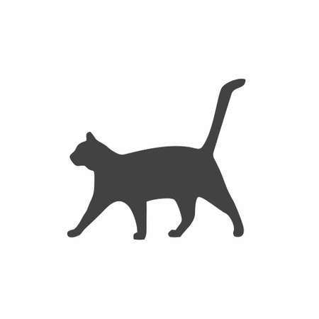 Cat icon flat style vector illustrationのイラスト素材