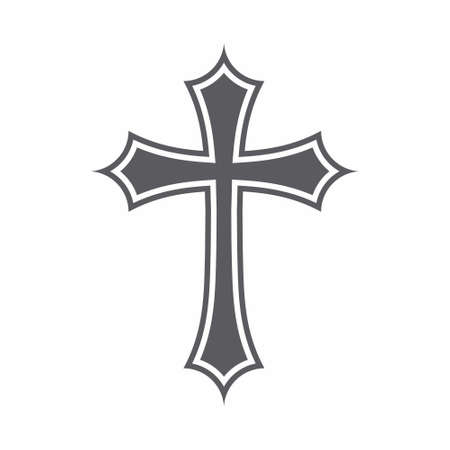 Cross icon Religion sign vector illustrationのイラスト素材