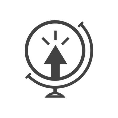 World globe icon flat style vector illustrationのイラスト素材
