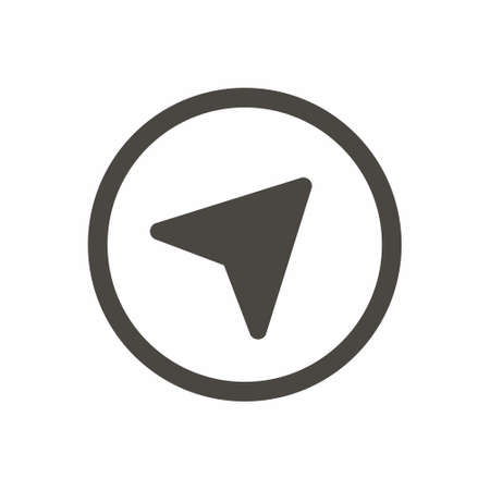 Geo location icon arrow flat style vector illustrationのイラスト素材