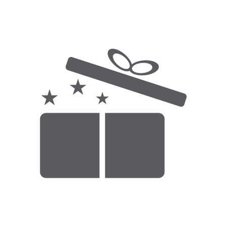Gift icon flat style vector illustrationのイラスト素材