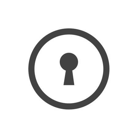 Lock icon flat style vector illustrationのイラスト素材