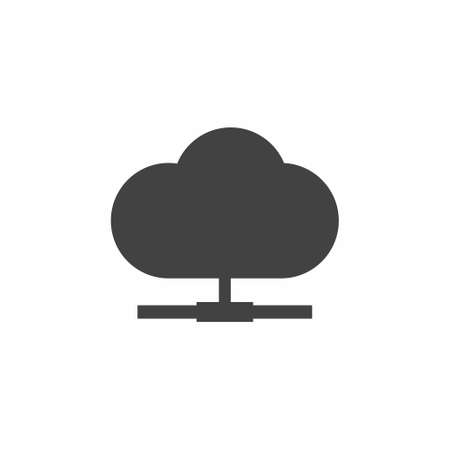 Network Hosting icon flat style vector illustrationのイラスト素材