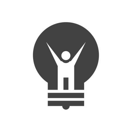 People idea icon flat style vector illustrationのイラスト素材