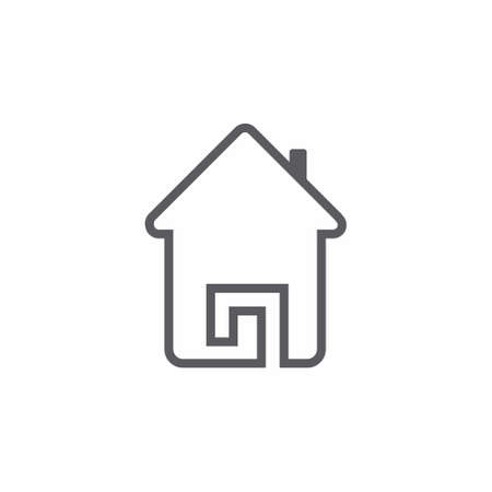 Home icon flat style vector illustrationのイラスト素材