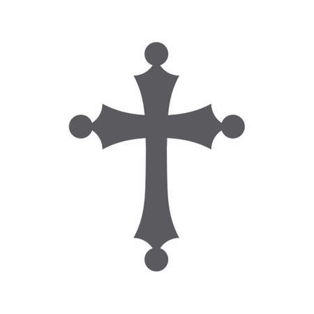 Cross icon Religion sign vector illustrationのイラスト素材