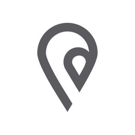 Map pin icon flat style vector illustrationのイラスト素材