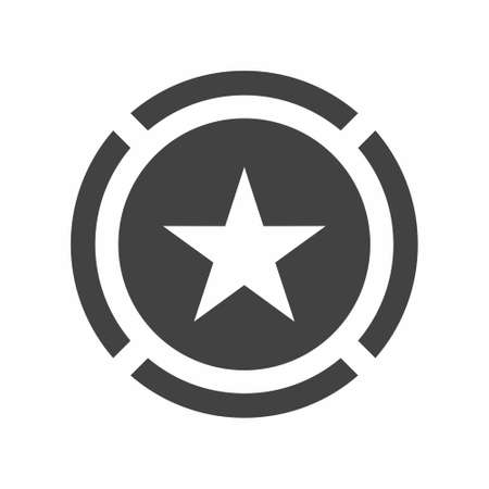 Star icon flat style vector illustrationのイラスト素材