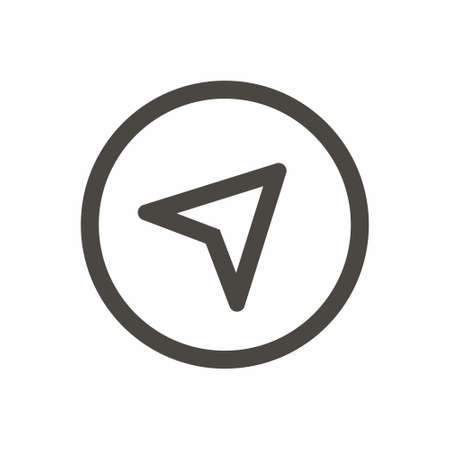 Geo location icon arrow flat style vector illustrationのイラスト素材