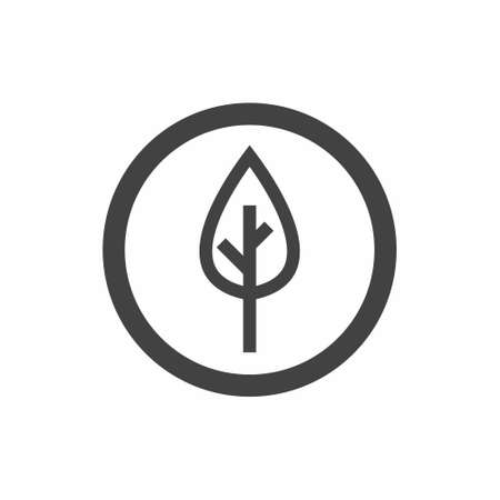 Leaf icon flat style vector illustrationのイラスト素材