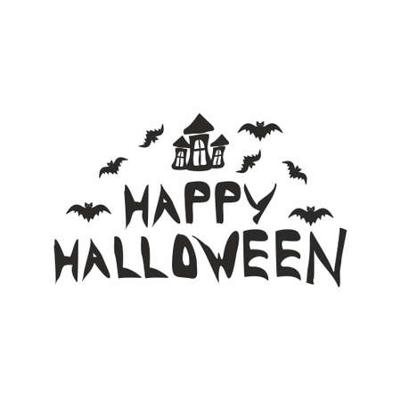 Happy Halloween vector illustrationのイラスト素材