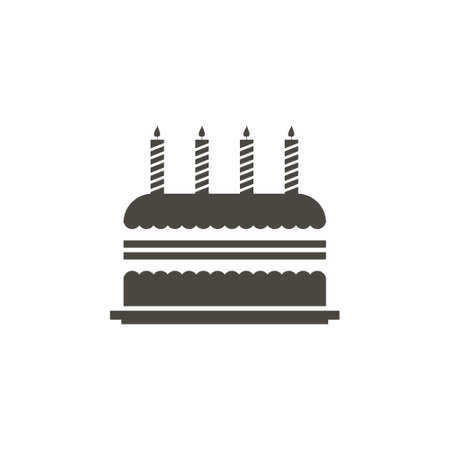 Cake icon flat style vectorのイラスト素材