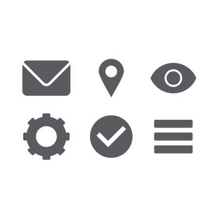 User interface icon set vectorのイラスト素材