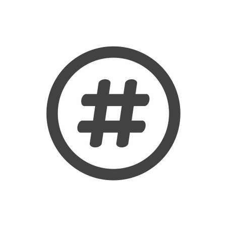 Hashtag icon on white background hashtag signのイラスト素材