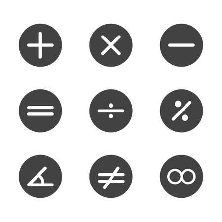 Mathematics Icon. Maths Symbolsのイラスト素材