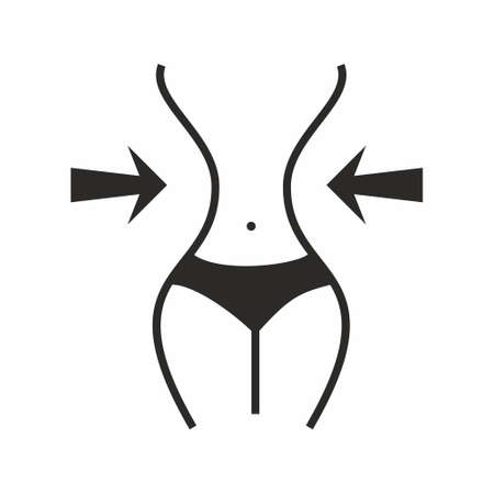 Slimming Vector Weight loss iconのイラスト素材