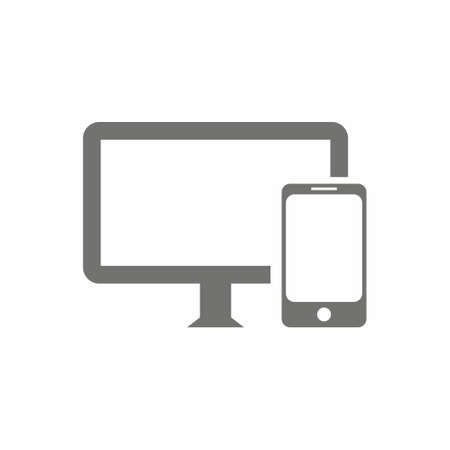 Responsive icon computer and mobileのイラスト素材