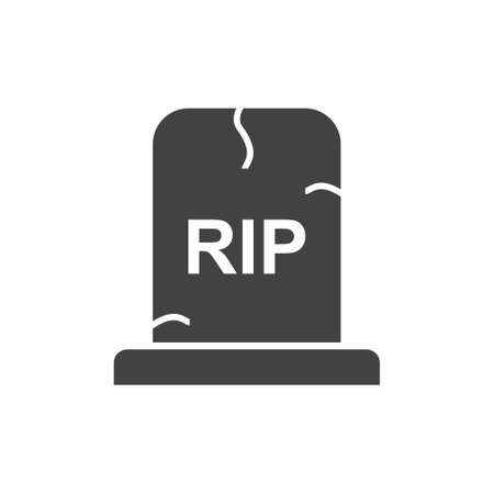 Grave RIP icon simple styleのイラスト素材