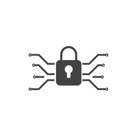 Lock padlock symbol for security interfaceのイラスト素材