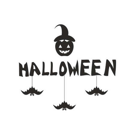 Happy Halloween Text Vectorのイラスト素材