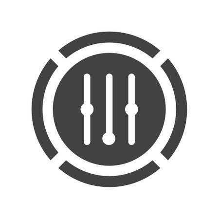 Settings Mixer icon vectorのイラスト素材