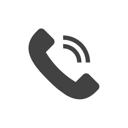Telephone call Icon. Black mobile vectorのイラスト素材