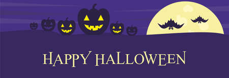 Happy halloween vector illustrationのイラスト素材