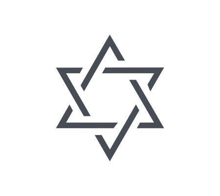 Star David icon flat style vector illustrationのイラスト素材